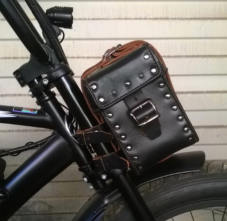 Кожаная сумка для велосипеда, электровелосипеда