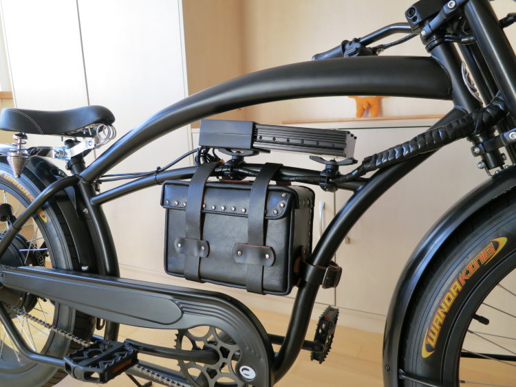 Кожаная сумка для велосипеда, электровелосипеда